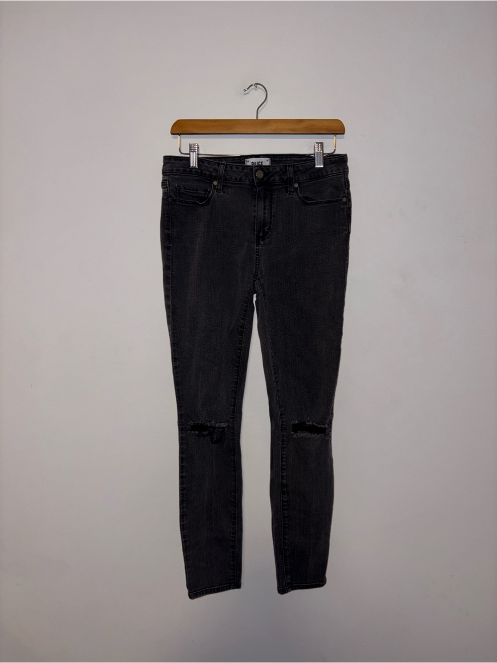 PAIGE • Black Distressed Jeans